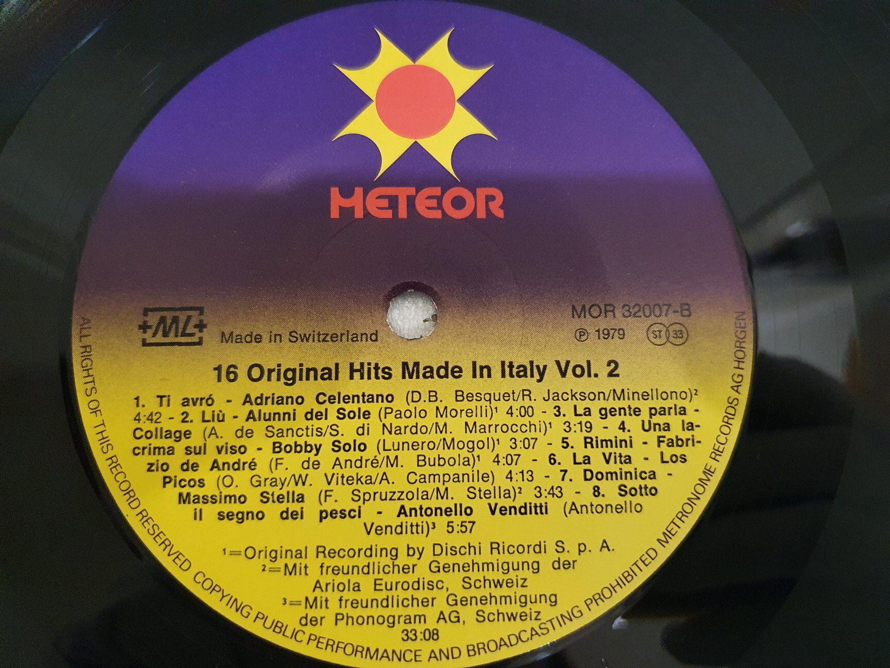 Dischi in vinile: 16 Original Hits Made In Italy Vol. 2 – Usato da Uster venduto da Vinyl-Leidenschaft 5