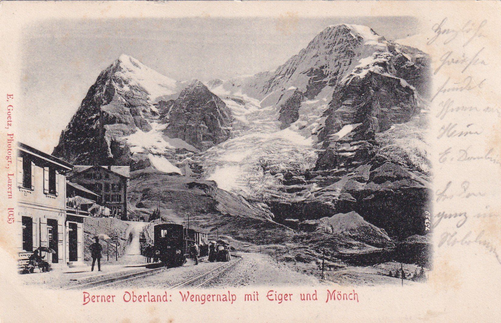 Ansichtskarten: Berner oberland Wengernalp mit Eiger und Mönch  1905 – Gebraucht aus Cormoret von Pascalll2001