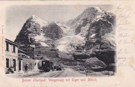 Berner oberland Wengernalp mit Eiger und Mönch  1905