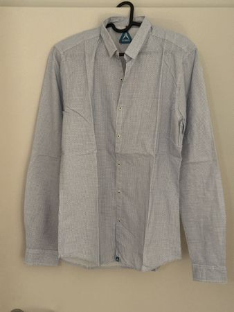 Men's Automatic Brand Checked Shirt - Size Medium