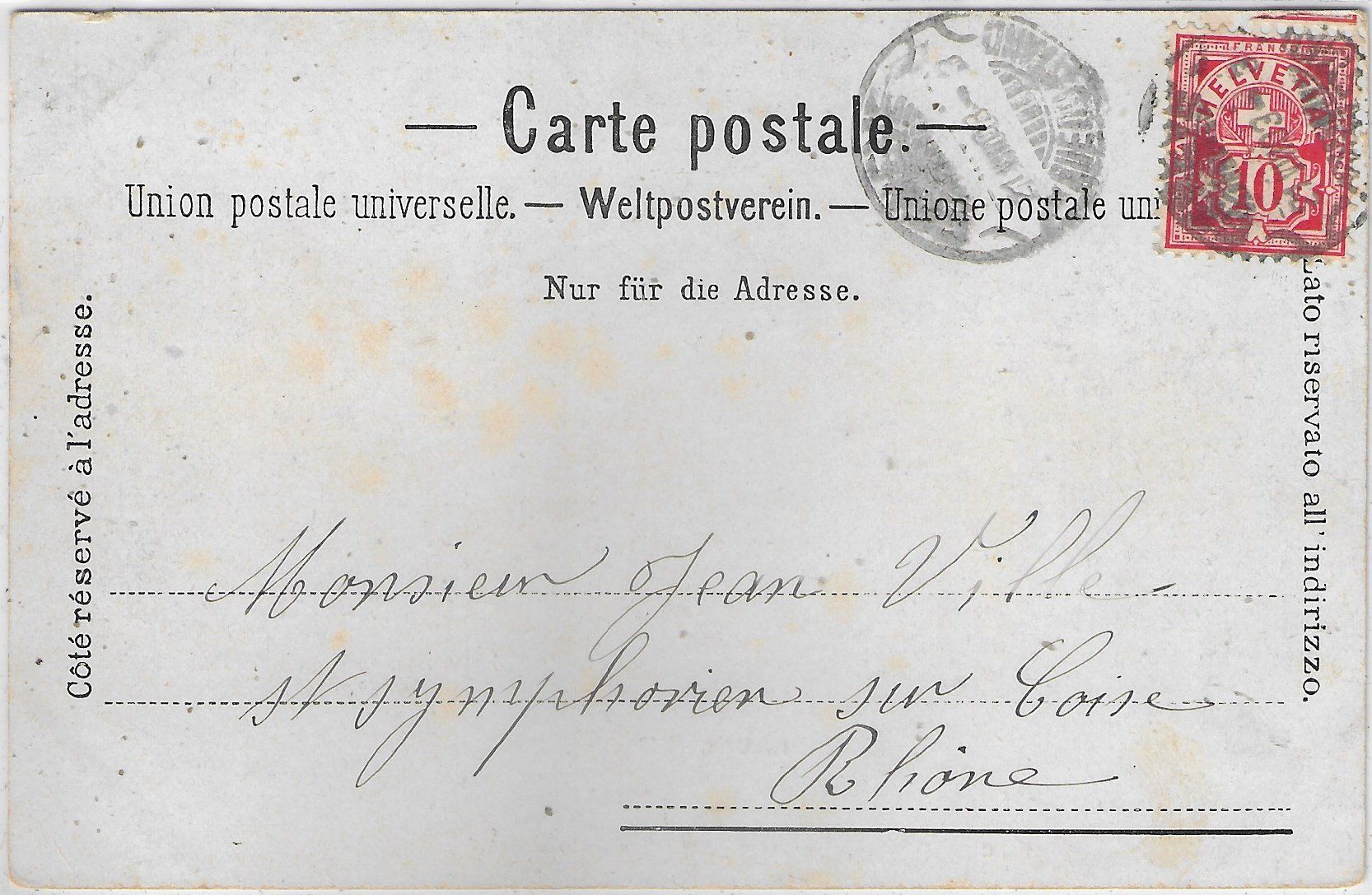 Cartoline postali: Lausanne - Vue generale – Usato da Ettingen venduto da Kartenplanet 1