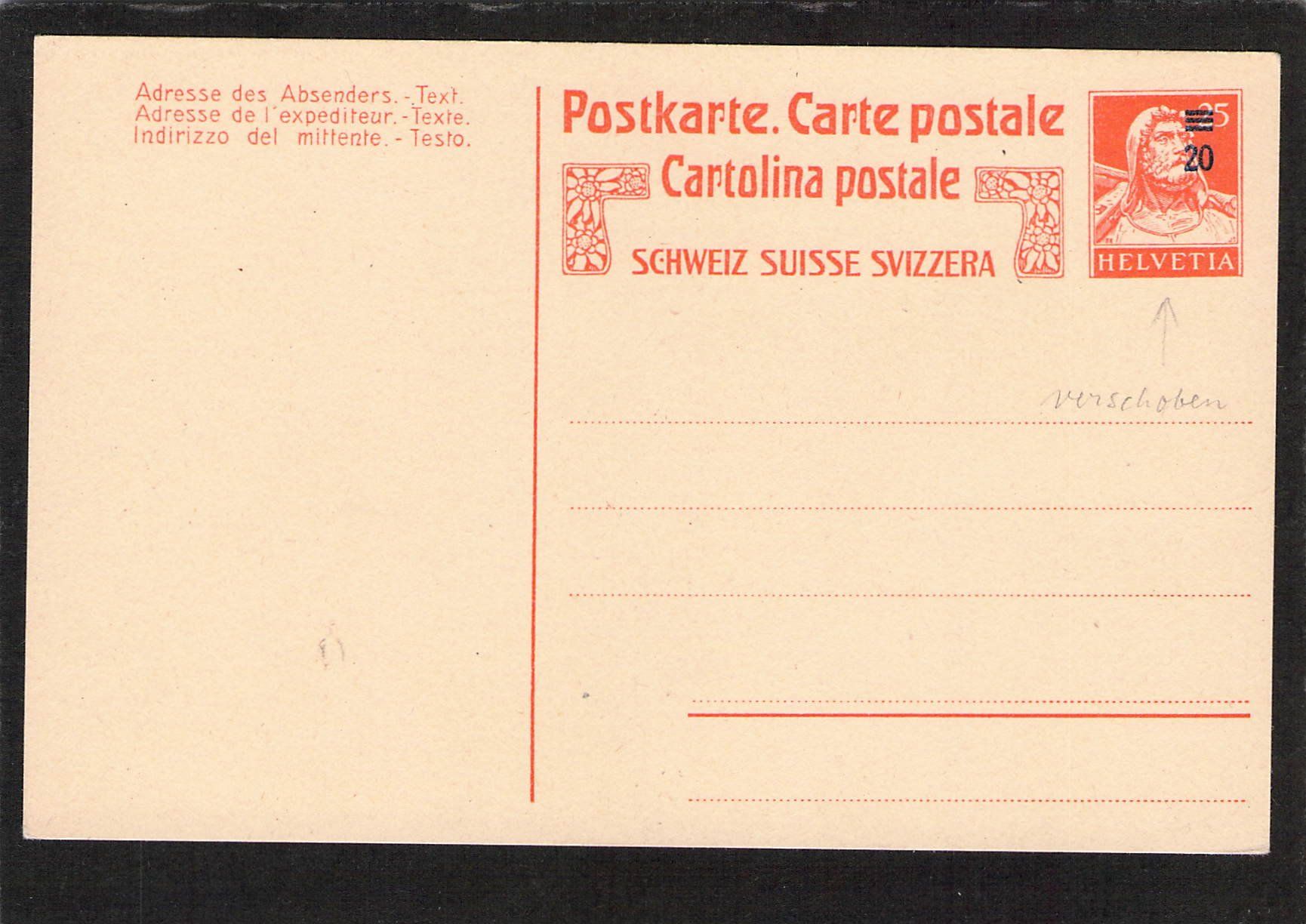 Alle Briefmarken: GS Abart Verschobener Aufdruck – Gebraucht aus Reichenburg von Pipo-67