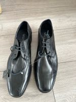 Bugatti Lederschuh schwarz 45