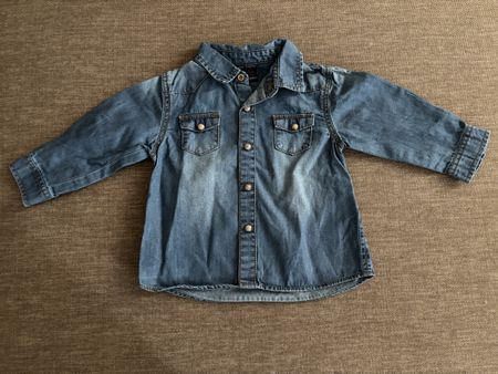 Chemise jean bébé / Baby-Jeanshemd - Zara -  74cm