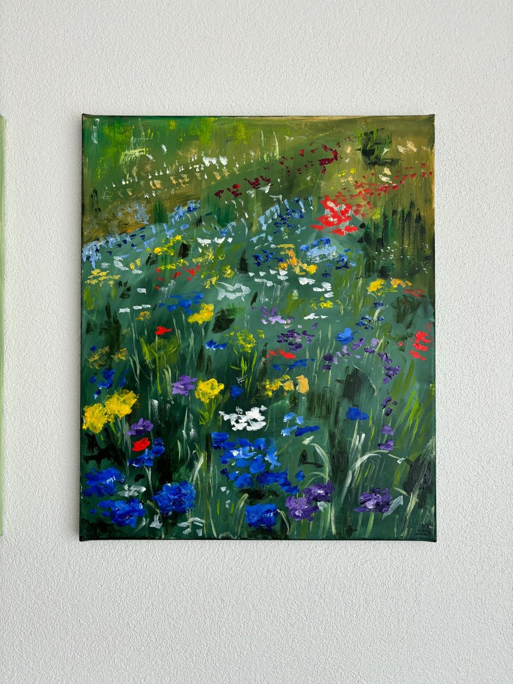 Dipinti: Blumenwiese Ölgemälde, handgemalt, abstrakt – Nuovo (secondo la descrizione) da Cham venduto da Felha 8