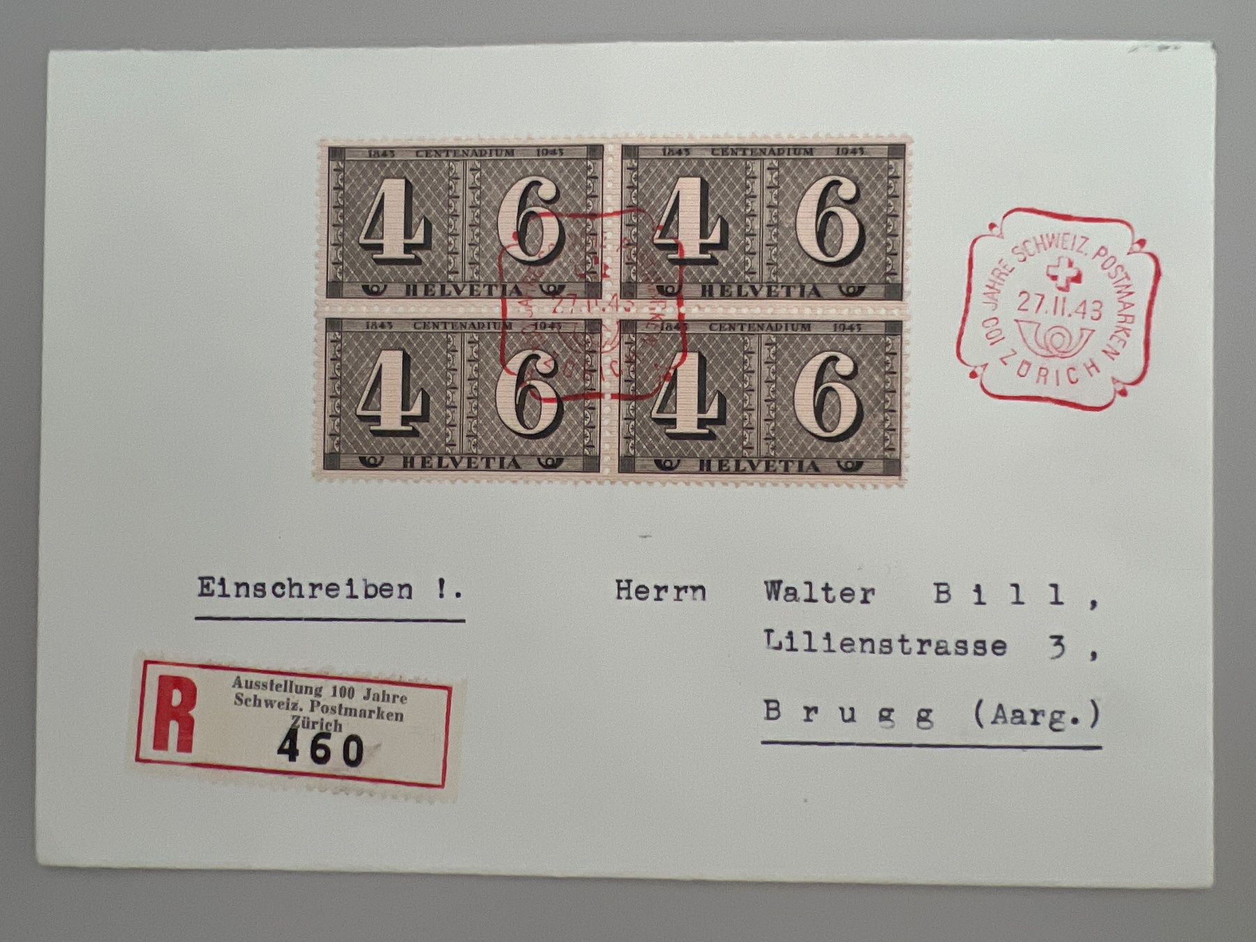 Tutti i francobolli: 1943 100J. Schw. Postmarken 3 Einges. Briefe mit W15+258 – Usato da Buchrain venduto da wmm 4