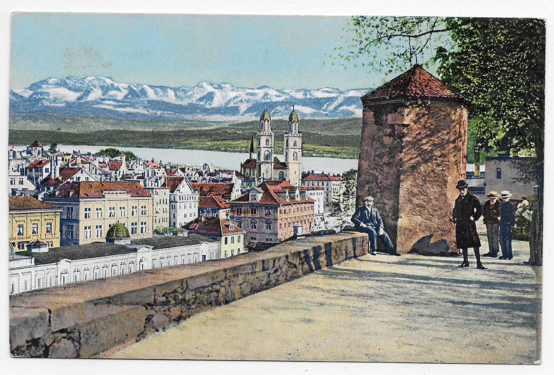 Ansichtskarten: Zürich und die Alpen – Gebraucht aus Hefenhofen von Richsalz