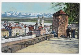 Zürich und die Alpen