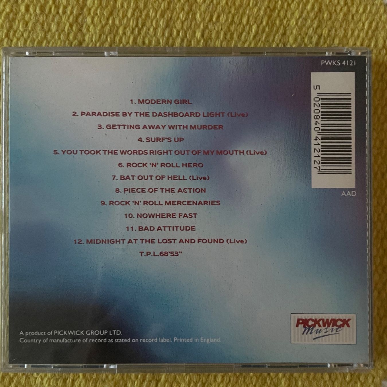 CD: MEAT LOAF-ROCK N ROLL HERO – Usato da Rorschacherberg venduto da CD-Roli 1