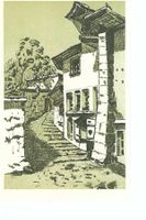 Bern,  Aufstieg zum Erlachhof; nach Zeichnung Kurt Scherz