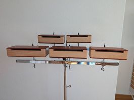 5er-Set Woodblocks Kolberg mit Kombiständer