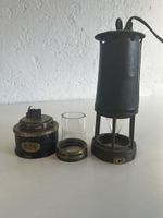 Antike Grubenlampe Bergwerkslampe Original mit LED Umbau