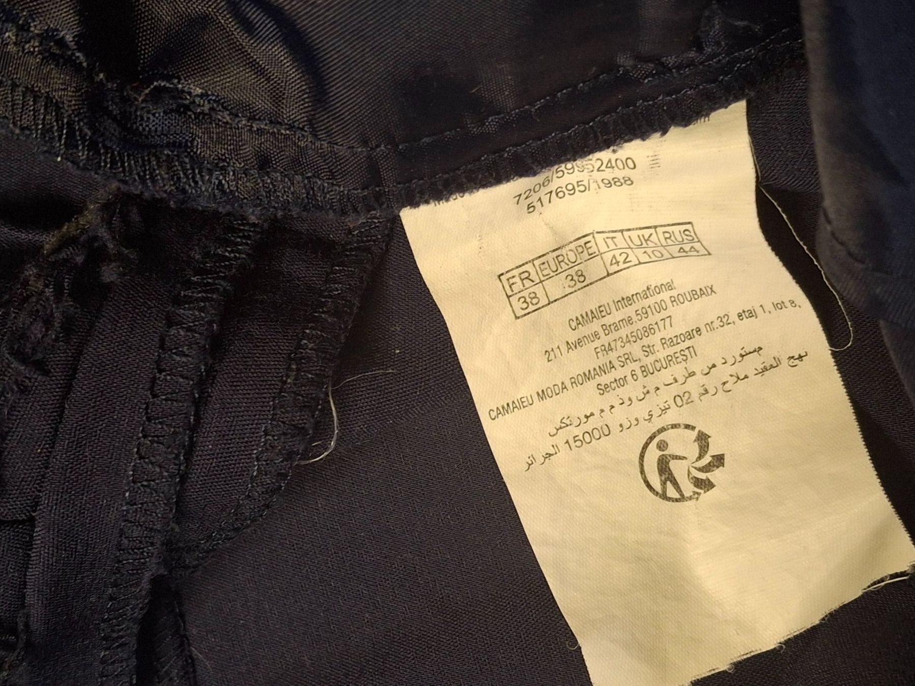 Pantalons: Pantalon taille 38 marque Camaïeu 50% coton – D'occasion à Villiers par san_jn5w 5