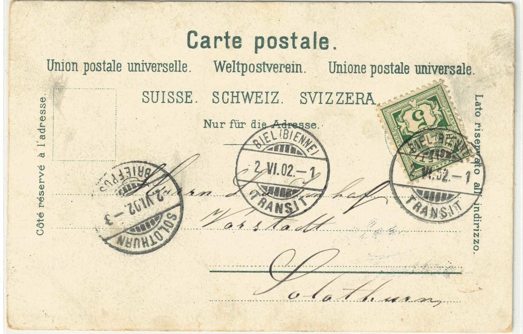 Cartoline postali: Souvenir de Bienne – Usato da Ettingen venduto da Kartenplanet 1