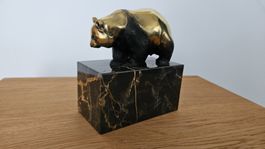 Skulptur auf Marmorsockel – Panda  Desing Künstler Milo
