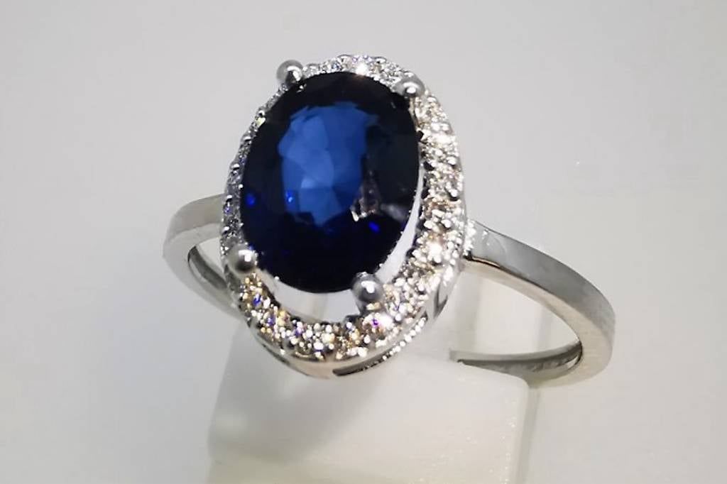 Ringe: 18 kt. White gold Ring 1.43 ct Sapphire Diamonds – Neu (gemäss Beschreibung) aus Plan Les Ouates von the_q5py 3