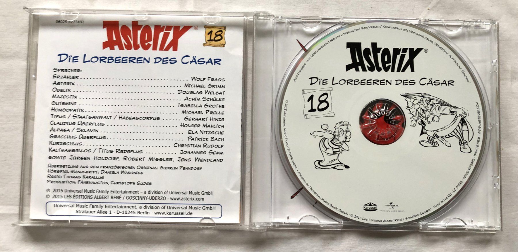 CD: Asterix - 18 - Die Lorbeeren des Cäsar - Hörspiel - CD – Usato da Schaffhausen venduto da durruti 1