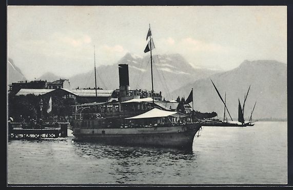 Ansichtskarten: AK Montreux, Débarcadére – Gebraucht aus Berlin von bartko-reher