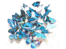 12 MAGNET SCHMETTERLINGE 3D BLAU - DEKO