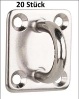 20 Stk. Augplatte Edelstahl INOX. Kostenfreie Zustellung!