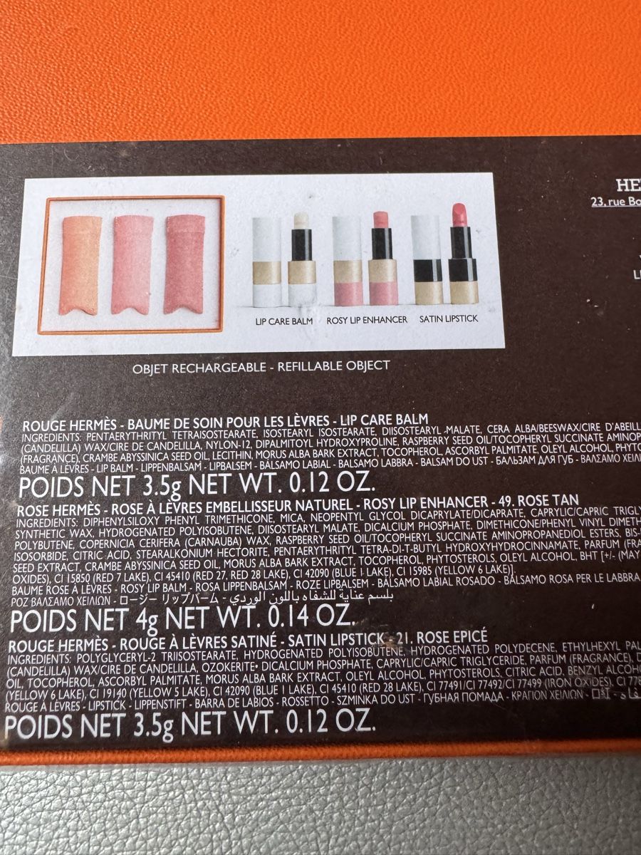 Make-up: Hermès coffret neuf de 3 baumes et rouges – Nuovo e nell'imballaggio originale da Genève venduto da HappyLifestyle 2