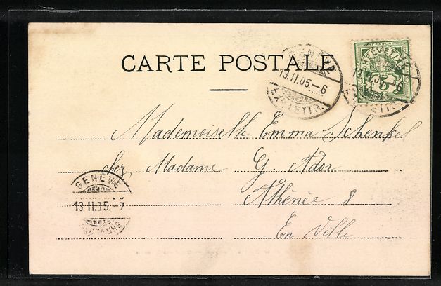 Cartoline postali: Genéve, Les Effets de la Bise, Quai du  – Usato da Berlin venduto da bartko-reher 1