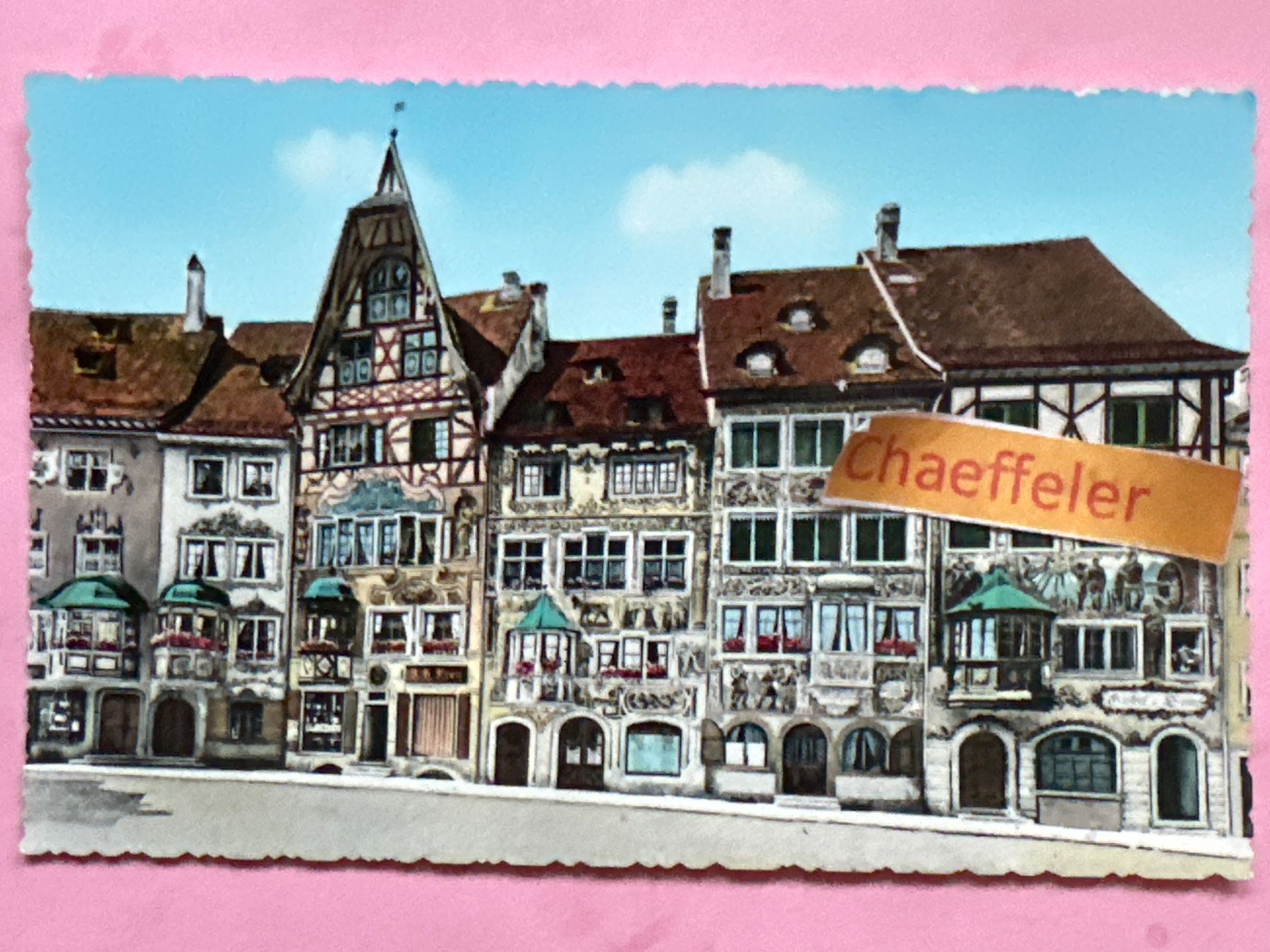 Cartoline postali: Stein am Rhein - Bemalte Häuser – Usato da Zürich venduto da Chaeffeler