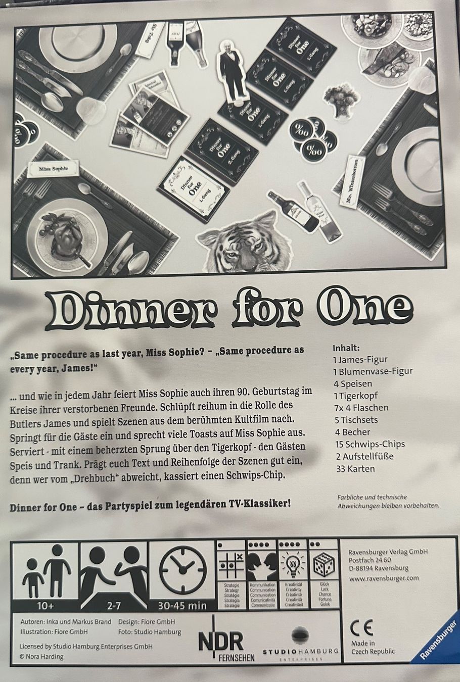 Ravensburger Giochi: Dinner for One -  Kult-Spiel – Nuovo (secondo la descrizione) da Amden venduto da relsah62 1
