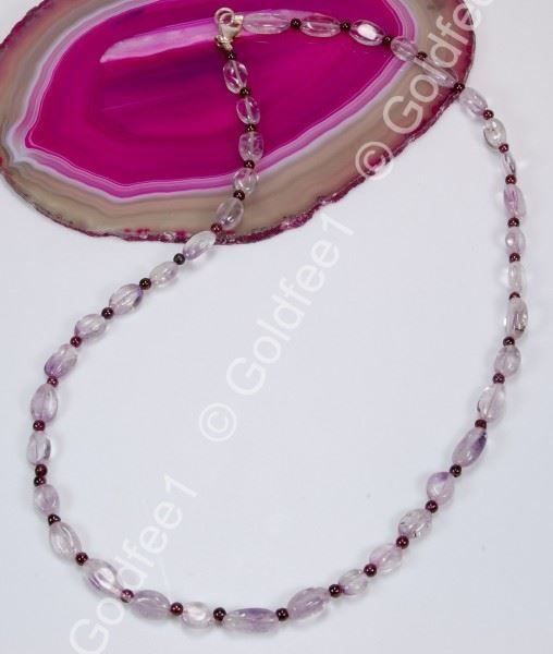 Catenine: Amethyst - Granat Ovalkette ca. 45cm 925 Silber – Nuovo e nell'imballaggio originale da Oberglatt ZH venduto da Goldfee1 2
