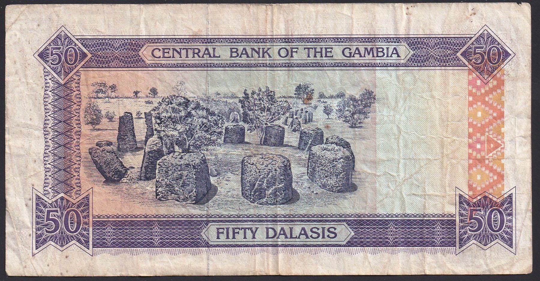 Banknoten: Gambia 50 Dalasis 1989 – Gebraucht aus Brugg AG von banknoten_muesli 1
