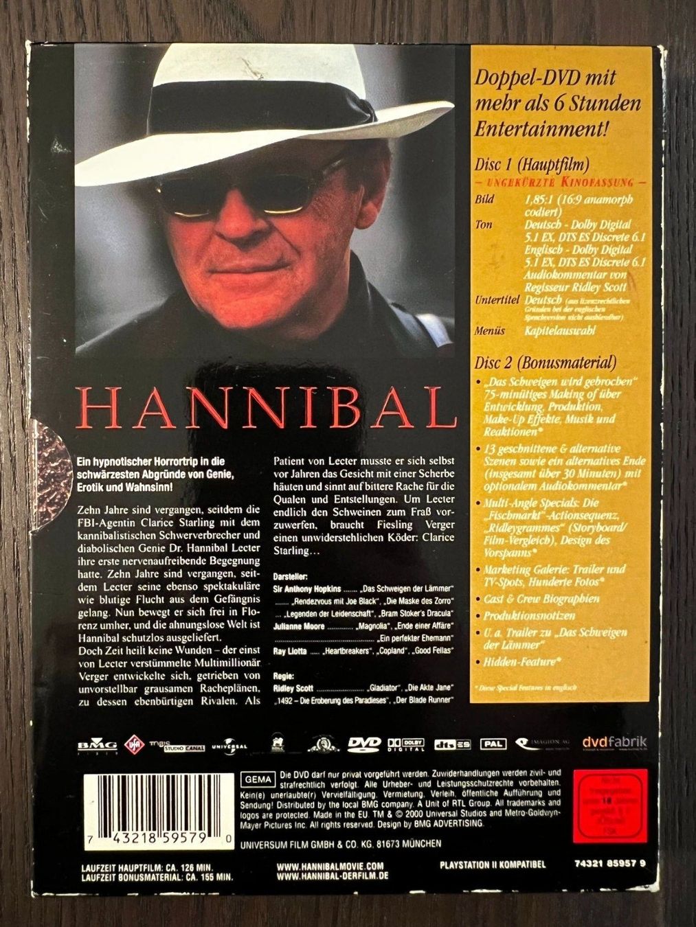 Tutti i DVDs: Hannibal – Usato da Zürich venduto da FilmFreunde 1