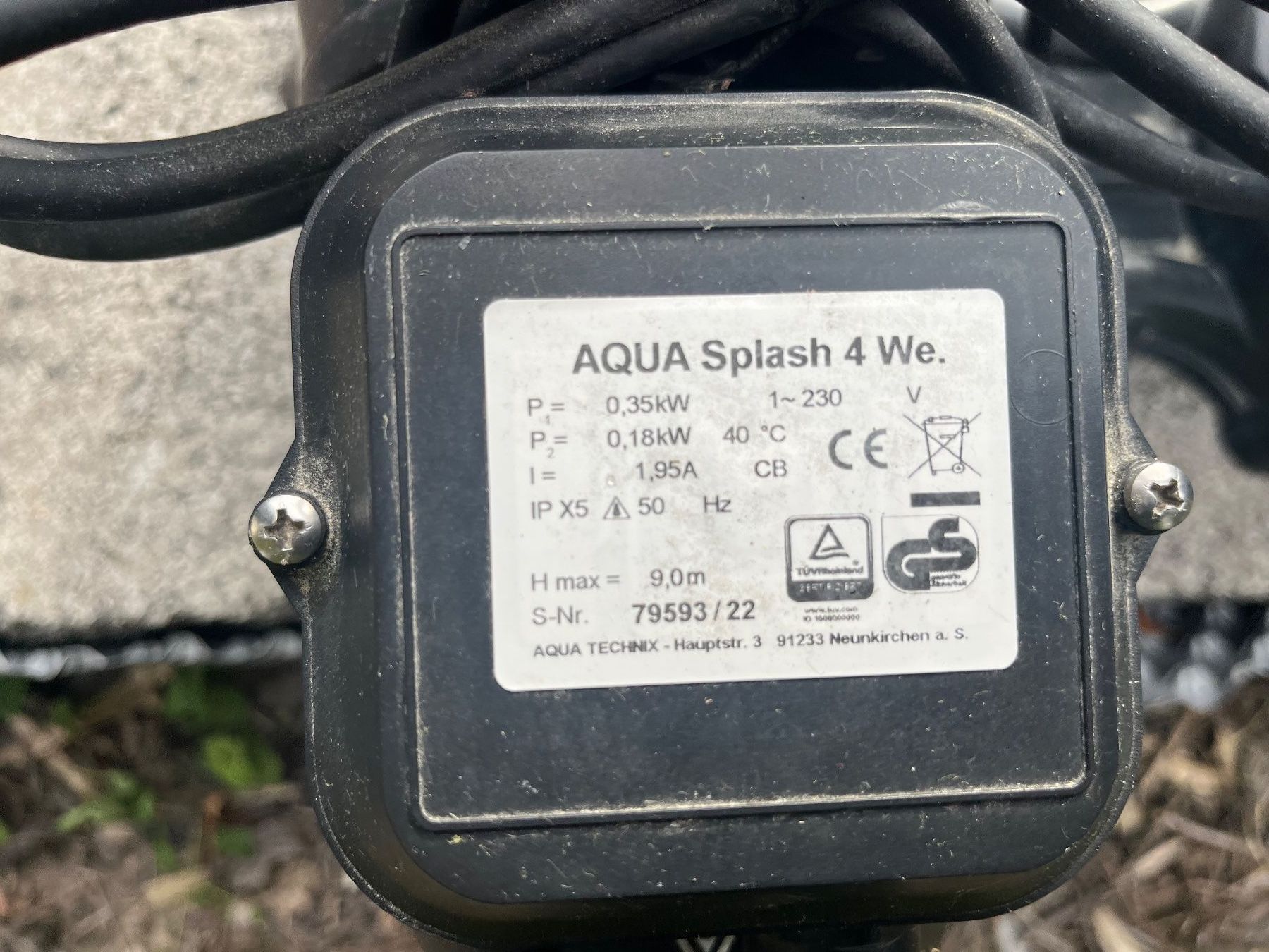 Pompe & Parti di ricambio: Wasserpumpe Aqua Technix Splash 4 – Usato da Mels venduto da Zimmi7274 1