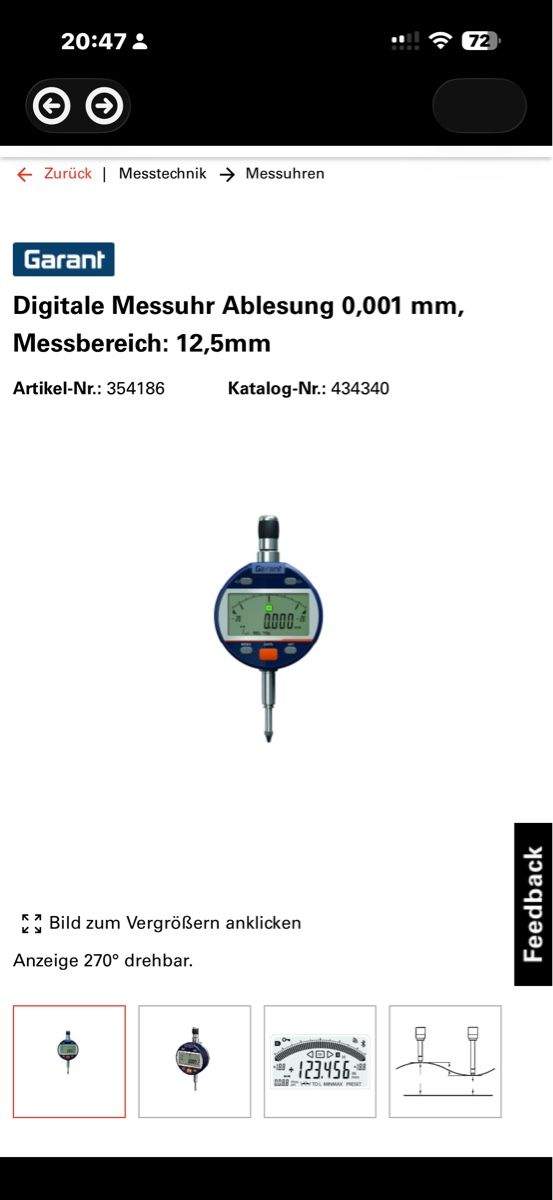 Messen: Garant Digital Messuhr 12.5 mm 0.001 – Neu und originalverpackt aus Altstätten SG von Pandaaa84 7