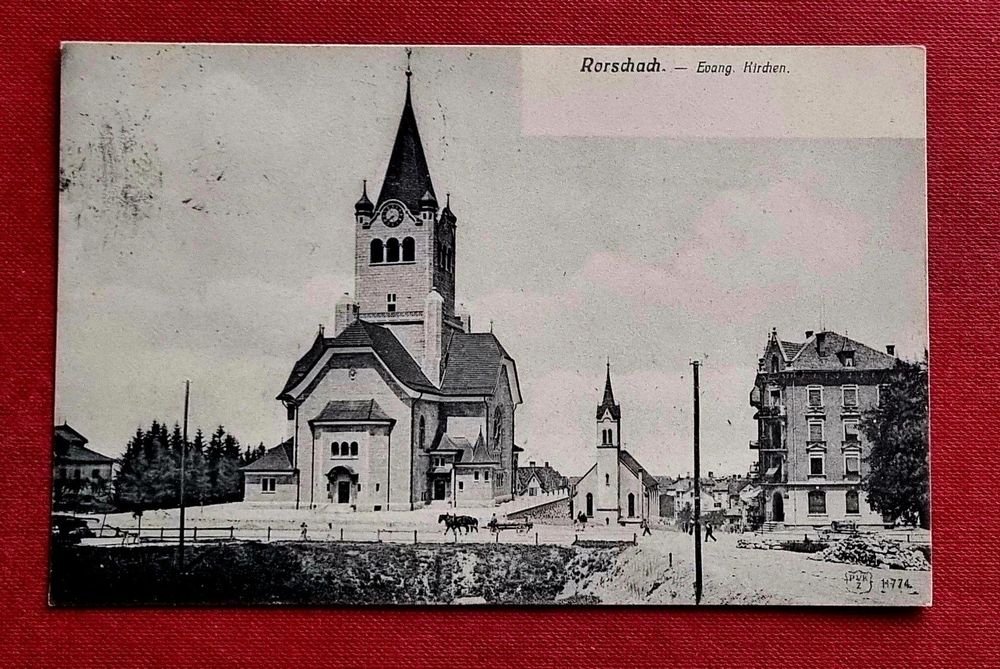 Rorschach - Dorfpartie mit Kirche - 1909 (Gebraucht) in Rothrist für ...
