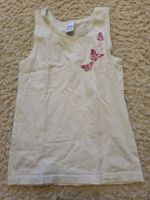 Mädchen Tanktop weiss Schmetterlinge Grösse 98/104