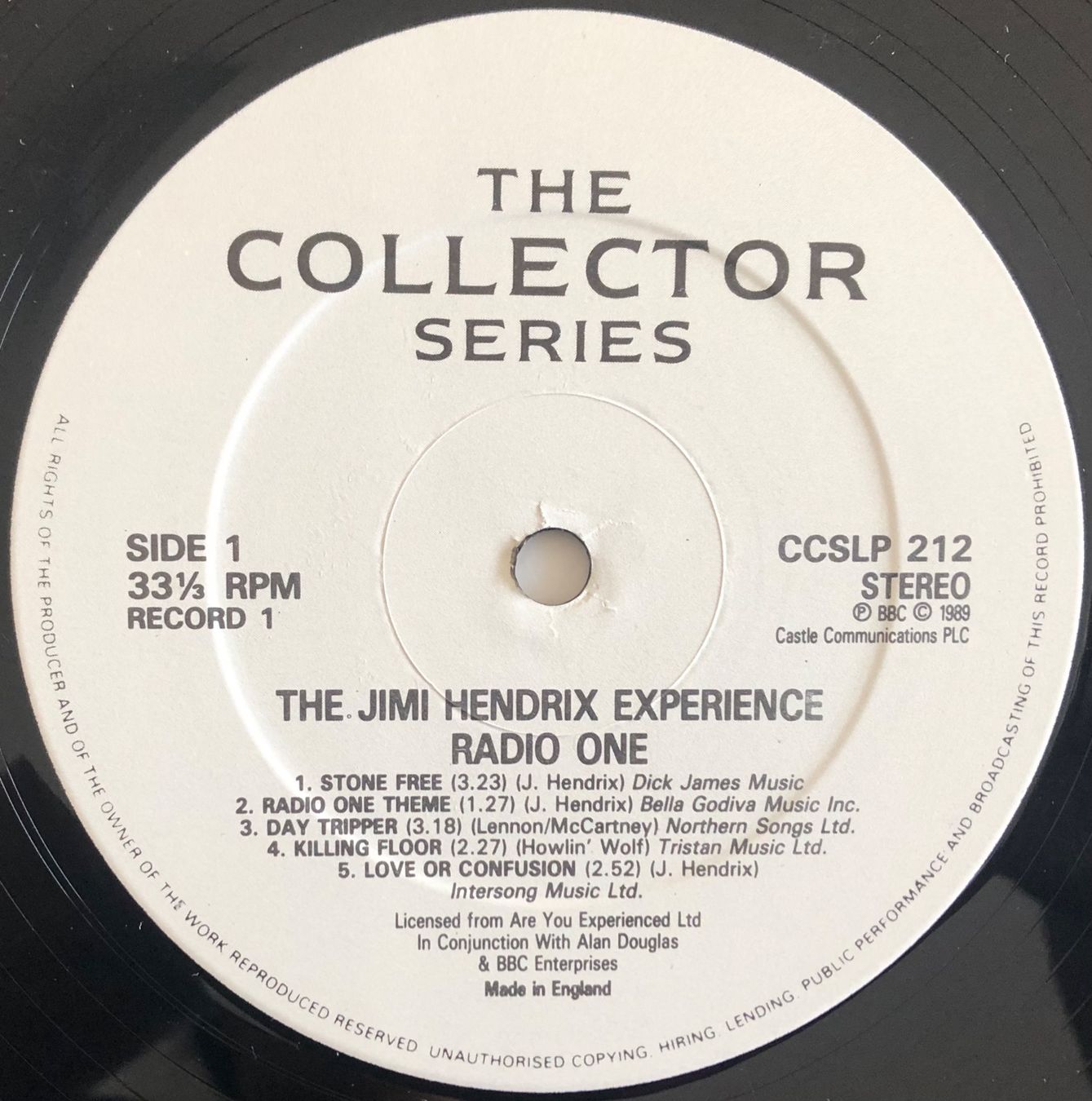 Dischi in vinile: THE JIMI HENDRIX EXPERIENCE - RADIO ONE – Usato da Poliez-Pittet venduto da Newtown-Records 2