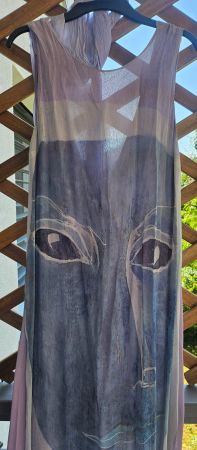Sommerliches Maxikleid mit speziellem Druck, Grösse M