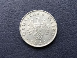 Drittes Reich 50 Reichspfennig 1944 B selten