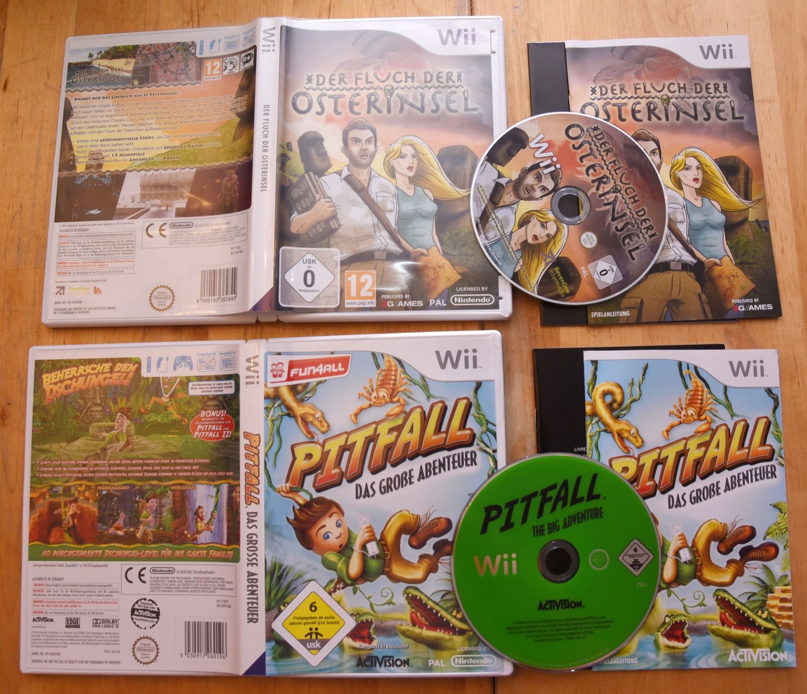 Giochi: Pitfall+Fluch der Osterinsel (CIB) – Usato da Frenkendorf venduto da gelbeZinnie