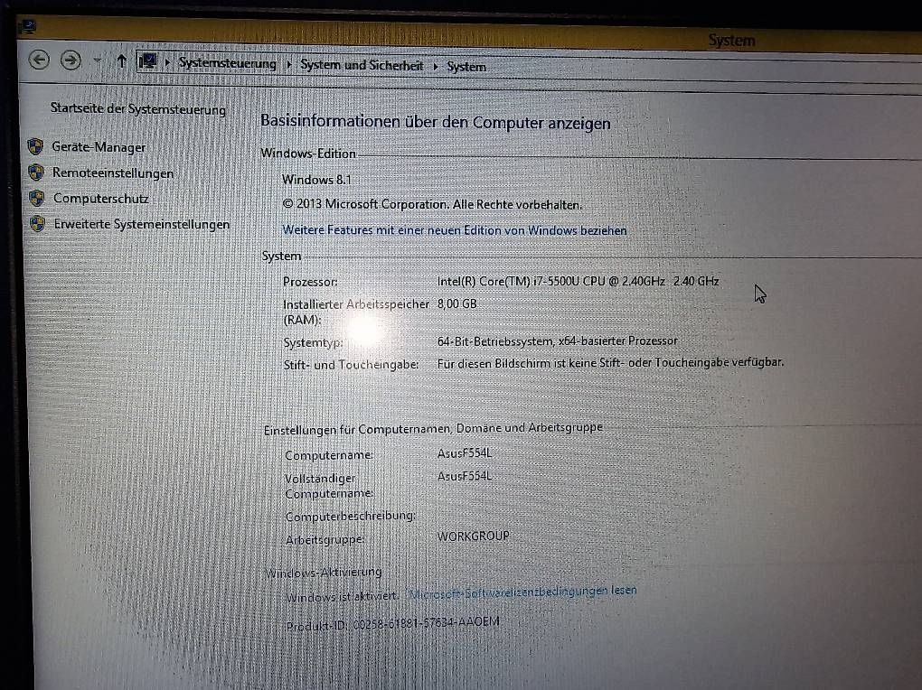Notebook: Asus F554L Laptop  – Usato da Steinach venduto da Pfusli1