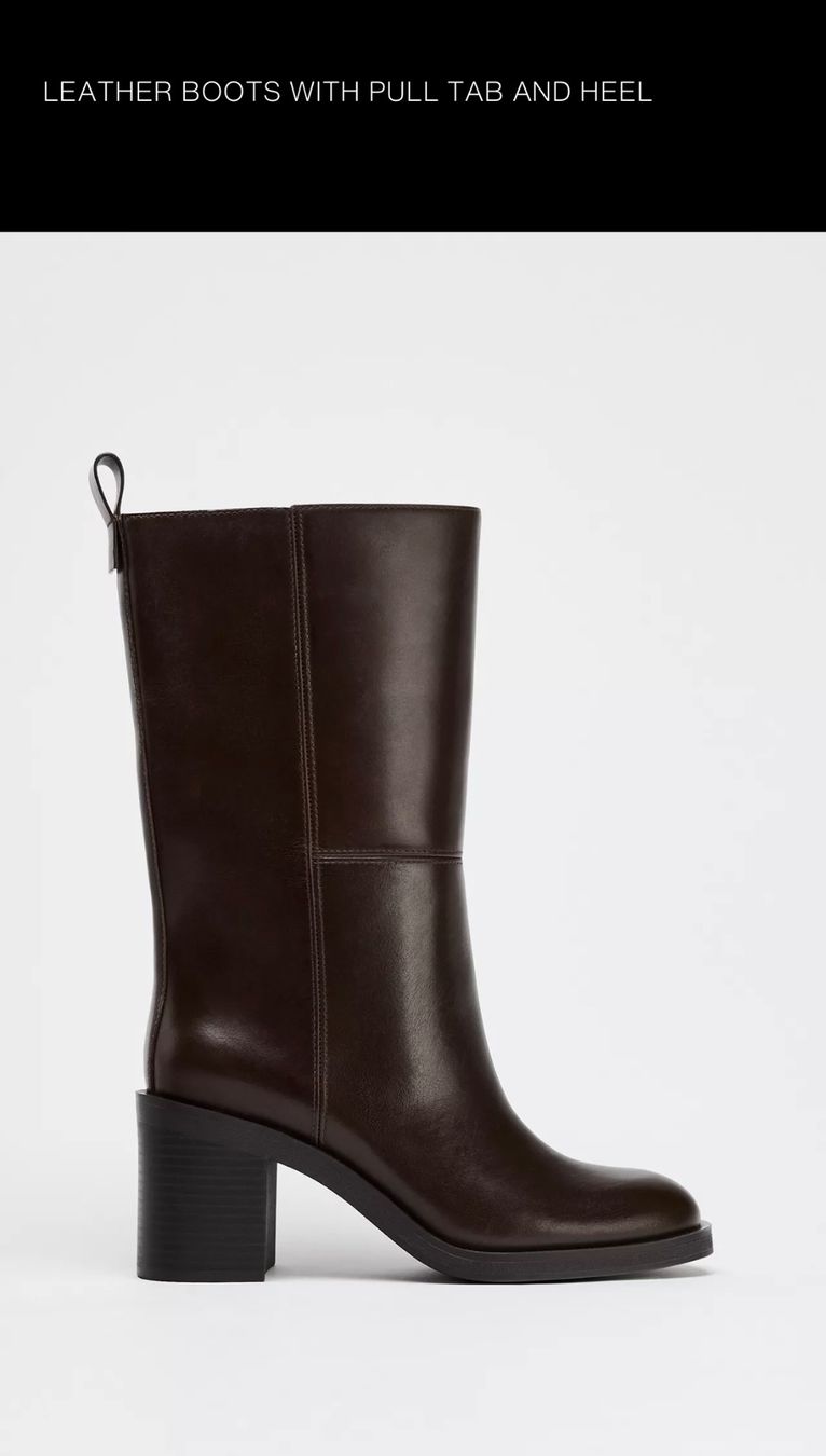Zara Scarpe da donna: NEU braune Zara Leder Stiefel – Nuovo (secondo la descrizione) da St. Gallen venduto da look-twice 1
