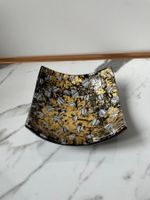 Murano - Belle coupelle/vide-poche ornée d'or - signée