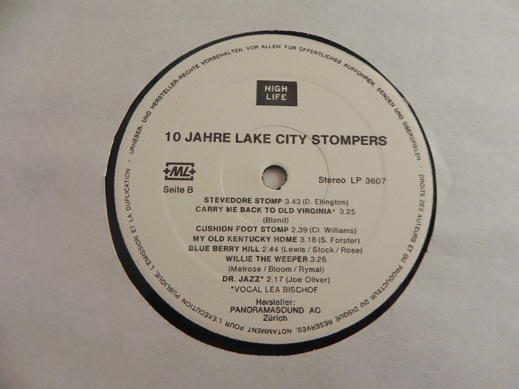 Dischi in vinile: LP CH Jazz Dixie Lake City Stompers – Usato da Siebnen venduto da krimsie 3