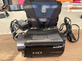 Sony Handicam Videokamera mit Tasche und Ladegerät