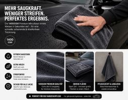 2x Auto Trockentuch 1400 GSM – Extra saugstark