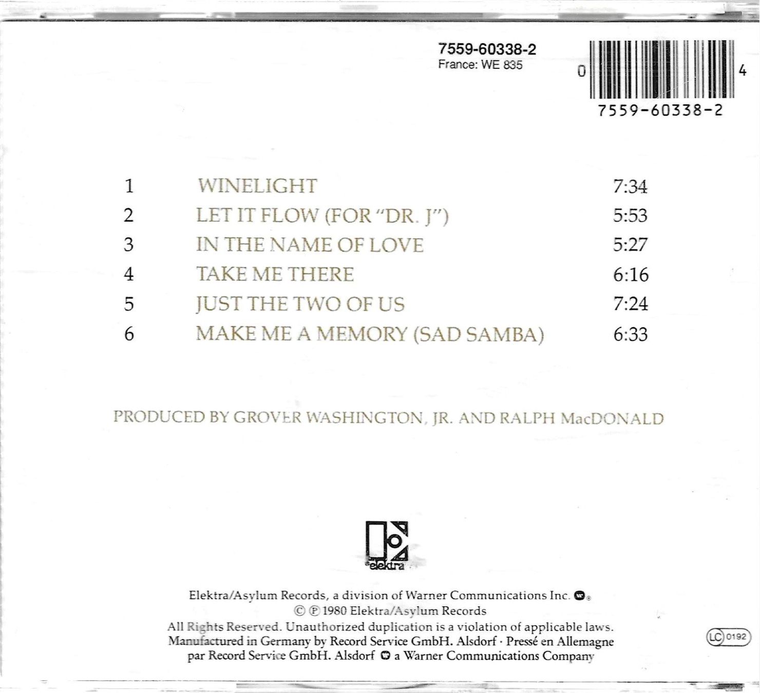 CD: Grover Washington Jr. - Winelight – Usato da Savagnier venduto da Ne2065 1