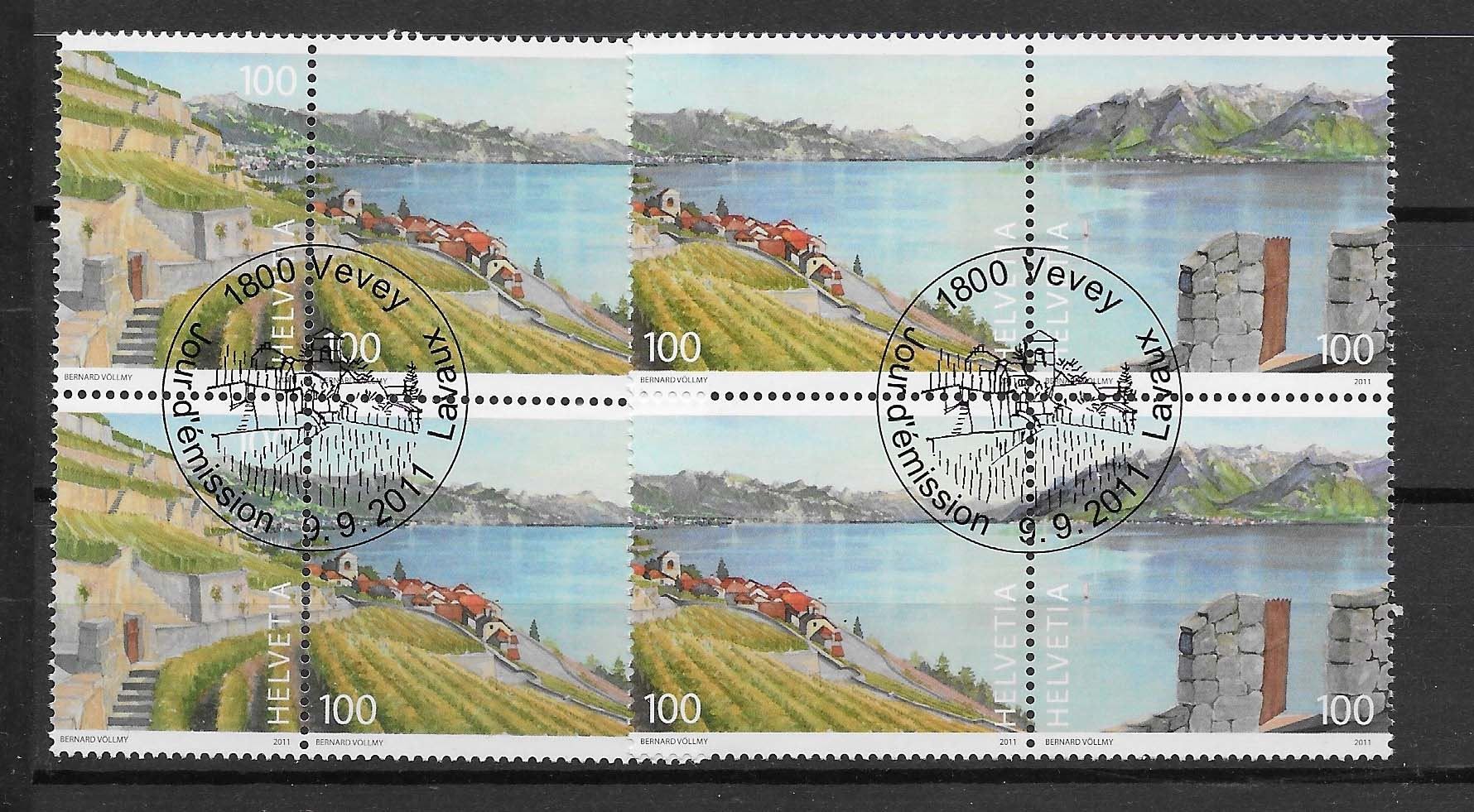 Tutti i francobolli: B1397 - Unesco Lavaux B4 1er jour – Usato da Trélex venduto da Phil_Albert