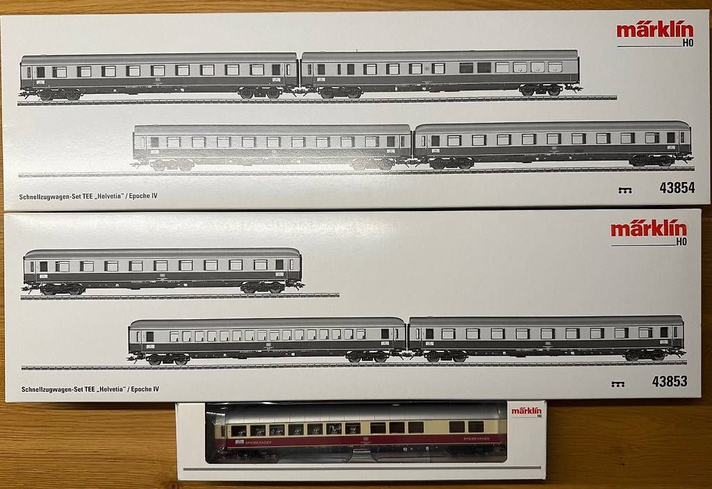 Märklin Modellini di ferrovie: Märklin TEE-Helvetia komplett – Usato da Biberstein venduto da Aerosmith