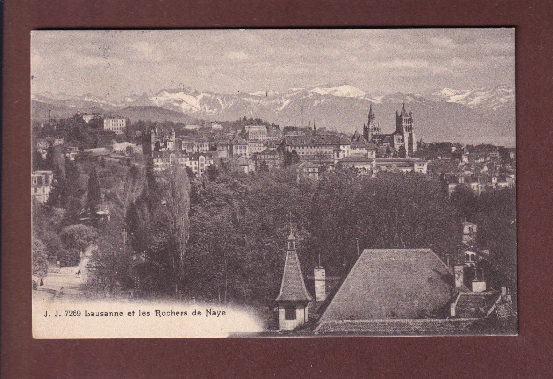 Cartoline postali: LAUSANNE et les Alpes - 1919 – Usato da Pully venduto da nicecards