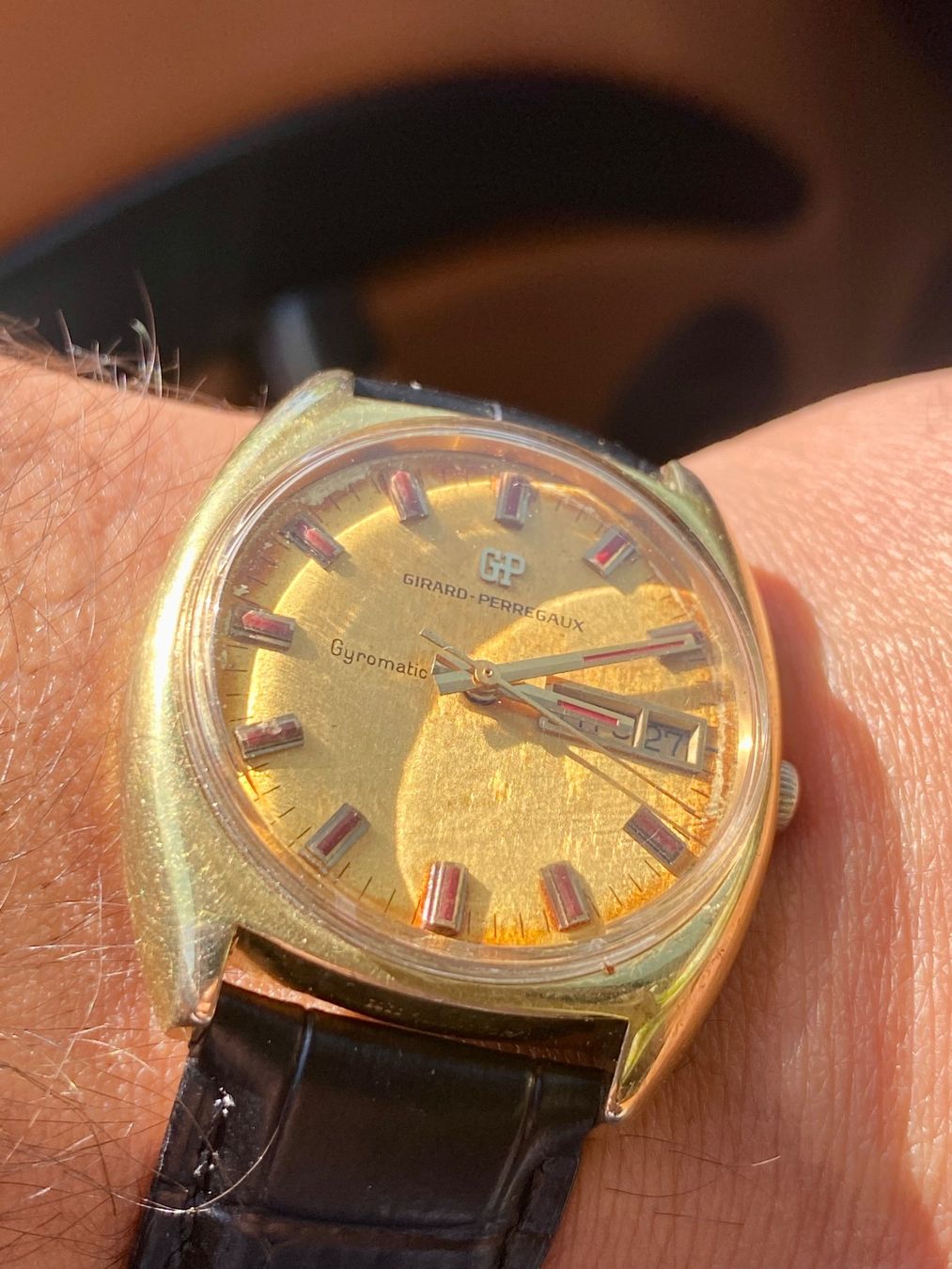 Girard-Perregaux Orologi: Girard Perregaux Gyromatic Day Date Ruby indexes dial – Usato da Küsnacht ZH venduto da CultHour